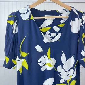 Mini vestido para mujer Harper Rose azul marino floral cuello en V manga corta talla 10 - Imagen 1 de 9