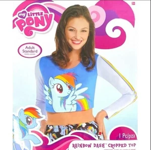 BRAND NEW - MY LITTLE PONY Rainbow Dash Cropped Top Adult Standard Up To Size 8 - Picture 1 of 3