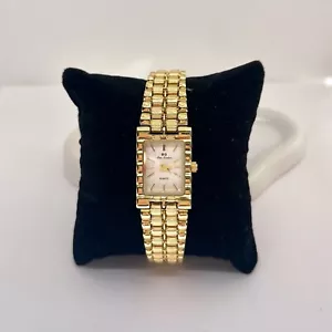 New Gold Tone Retro Vintage Style Rectangle Quartz Women’s Wrist Watch - Picture 1 of 6
