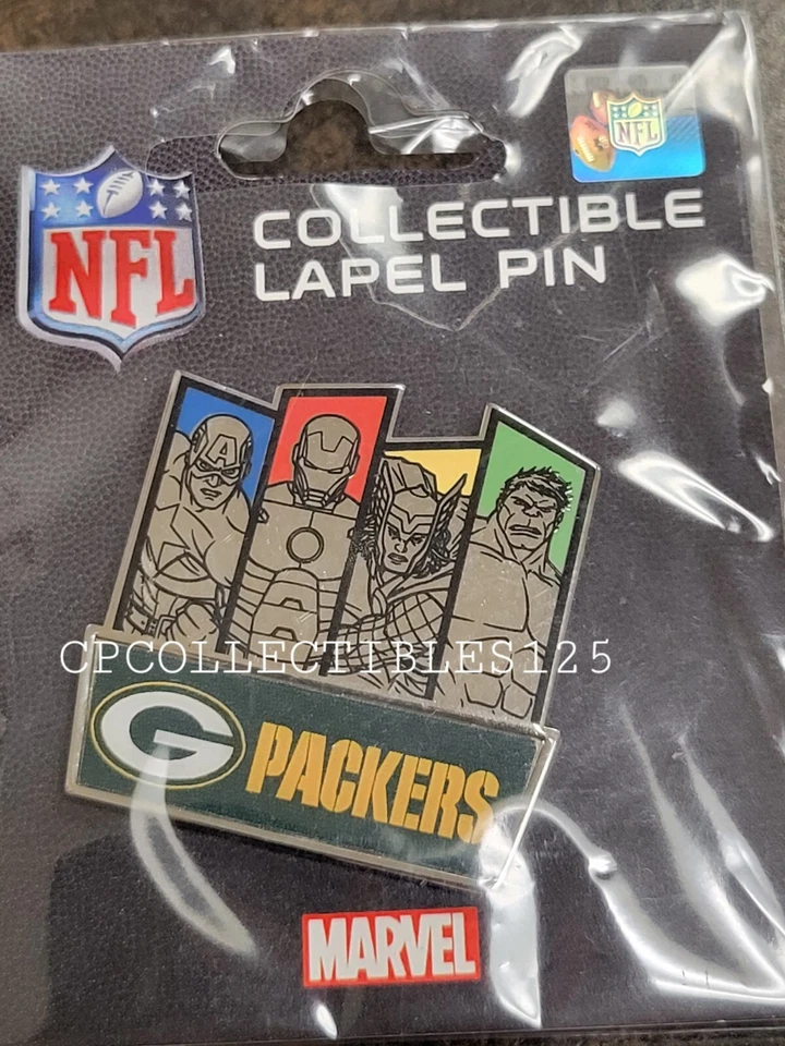 Prendedor de solapa Green Bay Packers Marvel Game Day NUEVO Foto 1 de 1