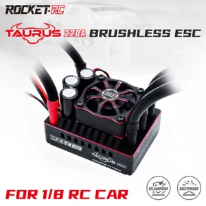 ROCKET-RC 220A Brushless ESC 2-4S 7.4V/6A BEC Heatsink for 1/8 RC Car Buggy - Picture 1 of 13