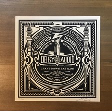 Shepard Fairey Obey Giant RECORDS Signed Numbered Screen Print 35/200 RARE