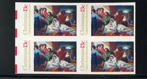 UNITED STATES SCOTT #1701a CHRISTMAS IMPERFORATED BLOCK OF FOUR MINT NH - Picture 1 of 1