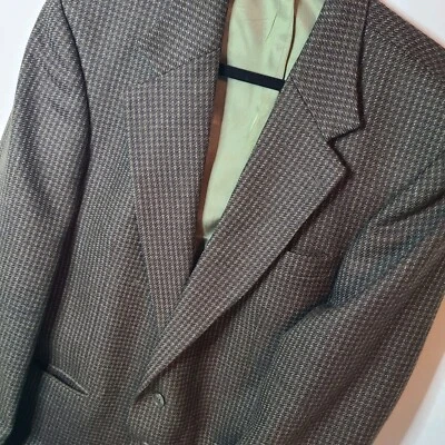 Blazer Oscar De La Renta Pata de Gallo 100% Lana Hecho en Columbia 42 R Foto 1 de 4