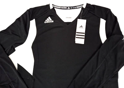 Adidas Utility Long Sleeve Women's Jerseys-Black/White Various Sizes - Image 1 of 4