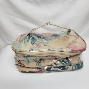 Vintage Ralph Lauren Floral Cosmetic Makeup Toiletry Jewelry Pouch RARE - Picture 1 of 7