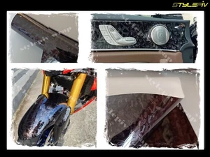 Film vinyle covering carbone forge brillant 152x100 cm thermoformable adhesif - Afbeelding 1 van 1