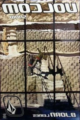 VOLCOM 2003 Bjorn Leines HUGE snowboard dealer poster Flawless New Old Stock