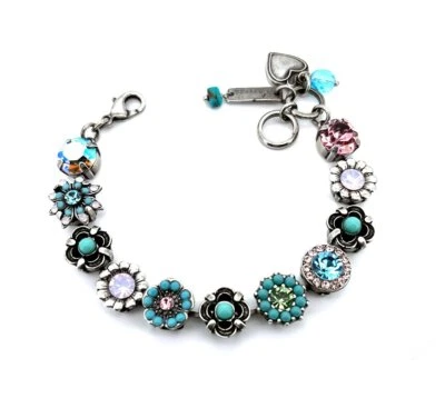 Pulsera de mujer Mariana hermosos cristales de Swarovski rosa y turquesa Foto 1 de 4