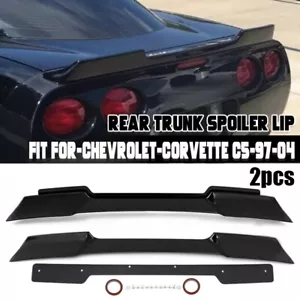 For 1997-04 Corvette C5 ZR1 Extended Style w/Smoke Gurney Flap Rear Wing Spoiler - Picture 1 of 16