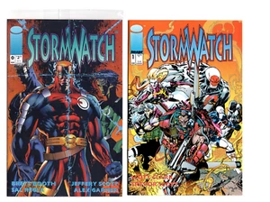 STORMWATCH #0 (SELLADO CON TARJETA), 1-3 casi nuevo+ imagen cómics 1993 primeras impresiones Jim Lee - Imagen 1 de 4
