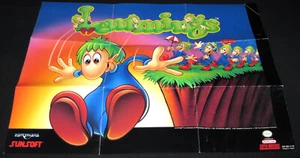 Lemmings - Póster Inserto Solo (Super Nintendo, SNES) Auténtico - Imagen 1 de 2