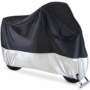 Funda Moto Negra Plateada XXL Impermeable Bicicleta Exterior Lluvia Polvo Protector UV - Imagen 1 de 10