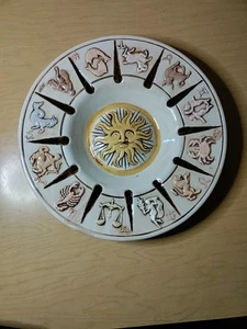 Vintage 1970’s astrological Signs Ceramic Wall Plate or Ashtray - 10.5"x1.5" - Bild 1 von 13