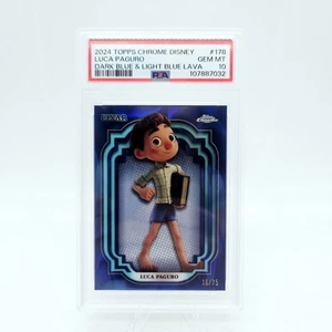 2024 Disney Topps Chrome Luca #178 Blue Lava /75 PSA 10 Pop 1 - Picture 1 of 3