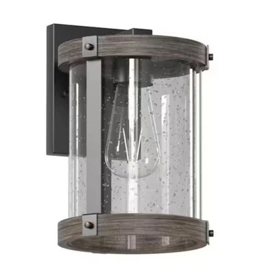 Aplique linterna de pared exterior 1 luz Hampton Bay Collier 11,12"  Foto 1 de 4