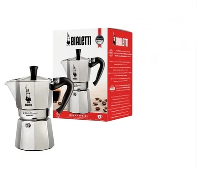 Bialetti Caffettiera Moka Express 9 tazze in alluminio 420 ml argento - Immagine 1 di 4