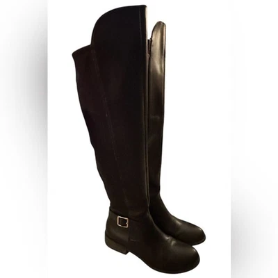Christian Siriano Botas Negras Sobre la Rodilla Para Mujer’s 6 – Botas Altas Espalda Elástica Foto 1 de 4