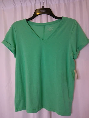 Womens Max Studio Favorite Tee Solid Green T Shirt Size Medium - Image 1 of 4