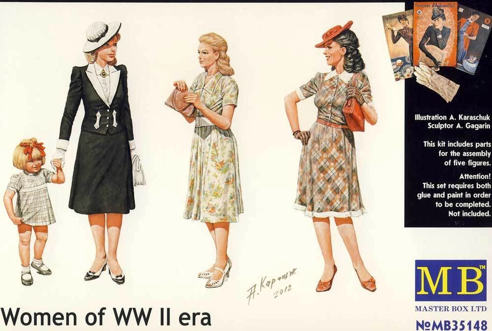 Master Box Ltd. MB35148 Women Of WWII In 1 35