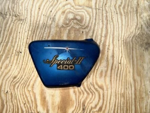 YAMAHA XS400 XS 400 SPECIAL 2 / OEM BLUE LEFT SIDE COVER PANEL - Picture 1 of 2
