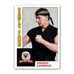 Réplica de tarjeta coleccionable estilo Cobra Kai Eagle Fang Johnny Lawrence 1984 - Imagen 1 de 3