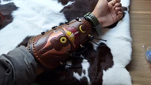 Unique Leather Arm Guards for Archery Real Leather Handcrafted Adjustable - Picture 1 of 16
