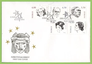 Norway 2001 Thespians (1st series) on First Day Cover - Imagen 1 de 1