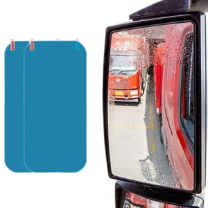 2pcs Large Truck Bus Rearview Mirror Protective Rainproof Film Window Anti-glare - Picture 1 of 7