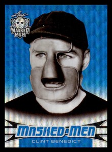2017-18 Leaf Masked Men Wave Prismatic Blue #2 Clint Benedict /20