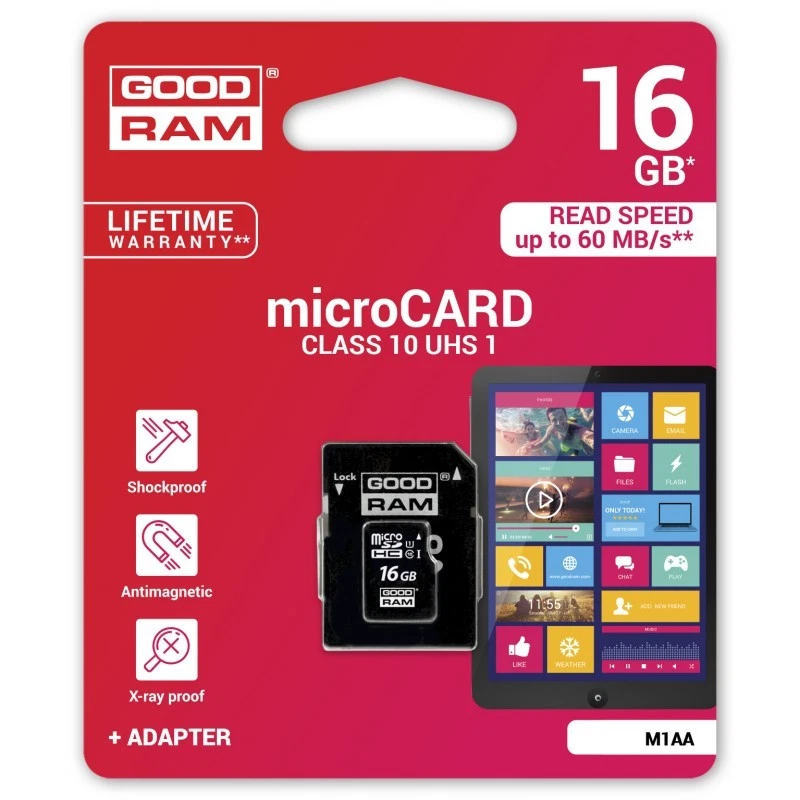 x Scheda Di Memoria Memory Card Microsd 16GB + Adattatore Sd Classe 10 linq - Immagine 1 di 1