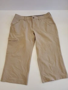 The North Face Size 10 Beige Cargo Capris Stretch Hiking Pants - Picture 1 of 10