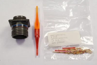 D38999/20WD18PN Amphenol Wall Mount Receptacle w/ Contacts 18 Pos Male 15 Shell - Image 1 of 4