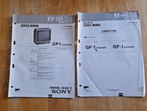 Vintage Sony Trinitron KV-1462UB RM-655 Colour TV Service Manual UK Model - Picture 1 of 7