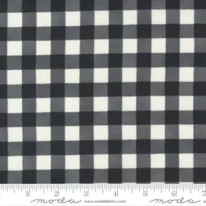 Moda Holly Berry Tree Farm by Deb Strain 56039 11 Black Buffalo Plaid Cotton - Picture 1 of 1