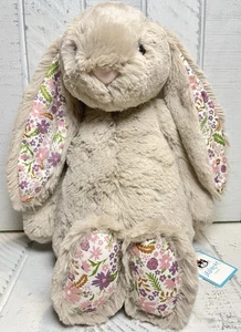 Jellycat London Blossom Beige Bunny Petal Medium Collectible Stuffed Animal NWT - Picture 1 of 6