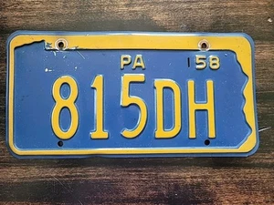 Oldtimer Kennzeichen 1958 Nr 815DH Auto KFZ  - Bild 1 von 5