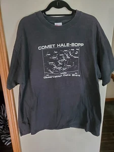 DD4 Vintage Comet Hale-Bopp Shirt Mens XL 90s Single Stitch Made USA Space Data - Picture 1 of 8