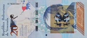BANKSY * 20 Bolivares * Echte Banknote * Dismaland 2015 * Zertifikat * Stempel - Picture 1 of 10