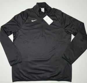 Nike BLACK Sz L Men's Team Therma Pullover Long-Sleeve 1/4 Zip NEW WITH TAGS - Picture 1 of 9