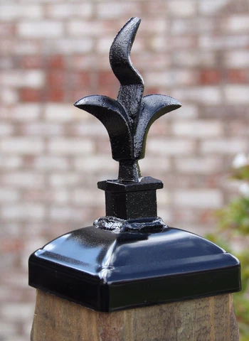 Decorative Triad Top Post Cap for 4x4 wood or composite post, gate, Wrought iron Cover