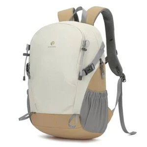 Hiking Backpack for Men & Women, 30L Water-resistant Lightweight White & Brown - Picture 1 of 8