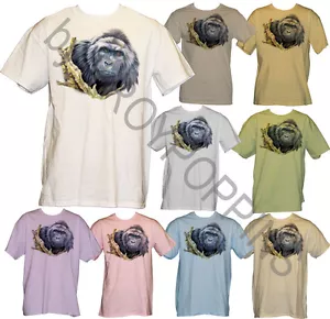 1-GORILLA APE ZOO ANIMAL WILD AFRICAN SAFARI VACATION TEE-SHIRT GRAPHIC PRINTED - Picture 1 of 11