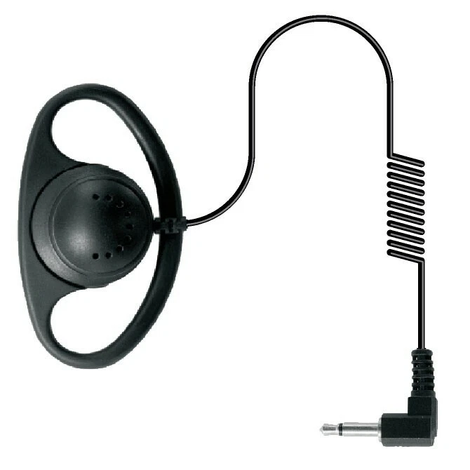 Listen Only D Shape Earpiece For 2 Pin Motorola Radios 3.5mm Jack CP040, CP88 - Image 1 of 4