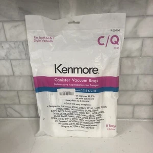 Kenmore Q & C Canister Vacuum Bags 99.7% Allergen Filtration - Pack Of 8 Bags - Picture 1 of 2