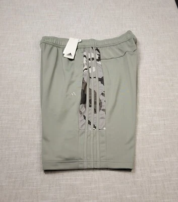 Pantalones Cortos Adidas 10' 2XL Para Hombres Camuflados Gris Verde Plata Guijarro Tricot Logo Tejido  Foto 1 de 4