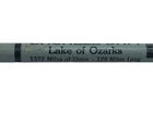 Crayon souvenir barrage Bagnell du lac de l'Ozark 15 pouces de long Missouri bleu clair