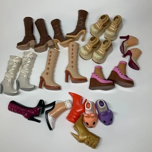 Barbie My Scene Doll Shoes Bling Chunky Point Toe High Heel Boots Lot 8 PAIRS - Picture 1 of 6