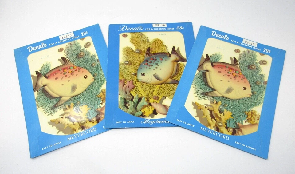 De colección Calcomanías Meyercord Peces Tropicales y Coral Bajo el Agua NUEVO EN STOCK HERMOSO ESTADO LOTE Foto 1 de 2