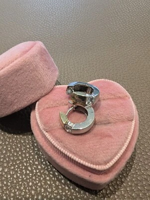 Paar Ohrringe aus satiniertem Sterlingsilber 925,Silber vergoldet beste Geschenk - Bild 1 von 4